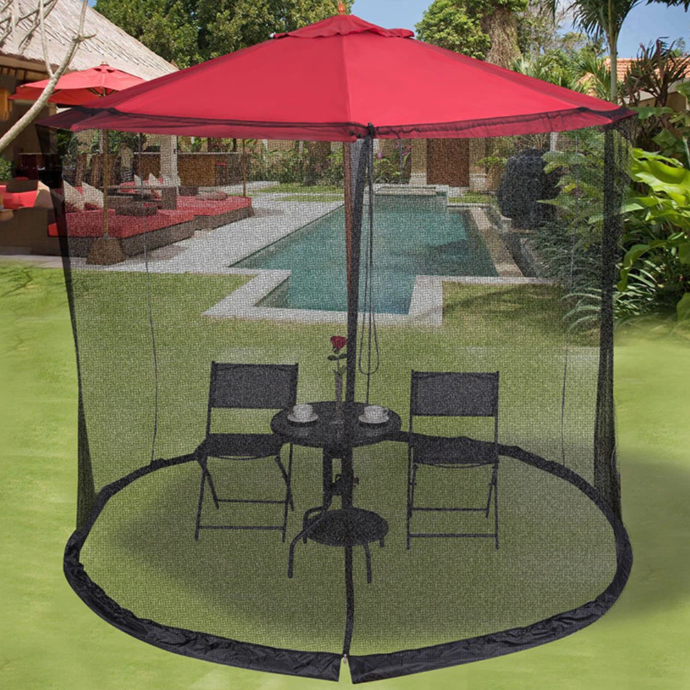 Cheap Goat Tents 300x230cm Cover Parasol Anti Mosquito Installation Straight Outdoor Umbrella Cover Mosquito Net Mesh Garden Deck Tents 